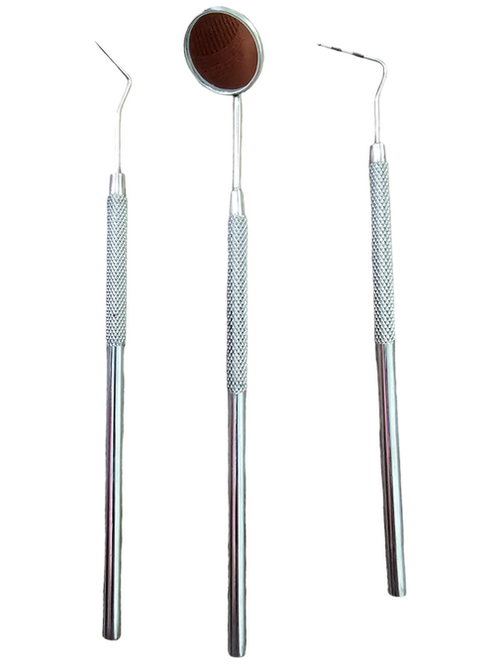 Dental Examination Kit Moth Mirror ,straight probe & Perio Probe