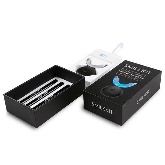 Teeth Whitening Retainers with Wireless Charging – Dental Instrument Kit (Black/White)