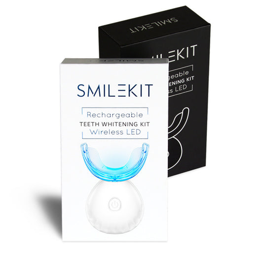 Teeth Whitening Retainers with Wireless Charging – Dental Instrument Kit (Black/White)