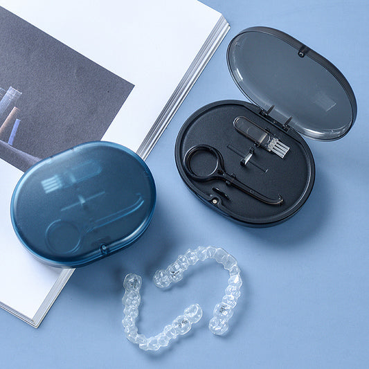 Magnetic Suction Aligners Box with Mirror Storage – Dental Cover Box (4 Colors)