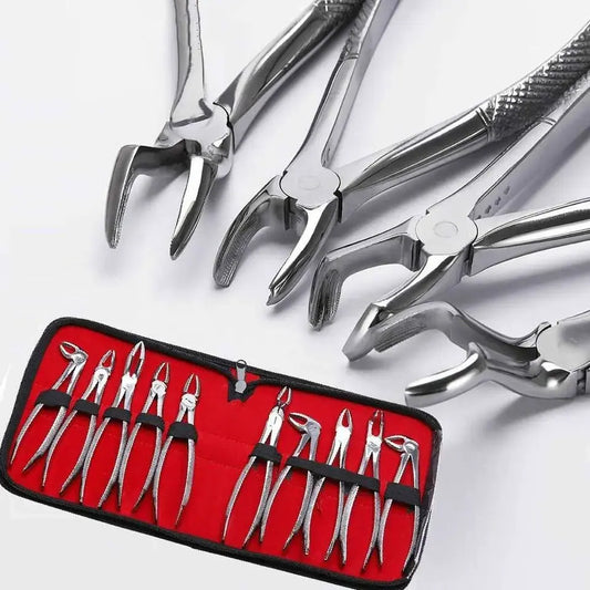 Dental Extraction Forceps Kit – 10-Piece Stainless Steel Set for Tooth Removal