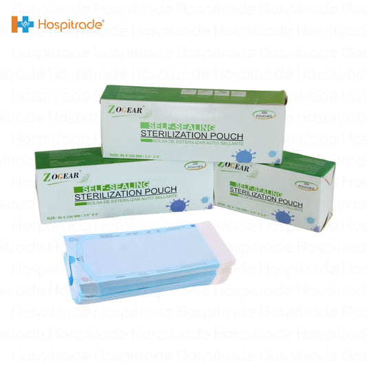 Self-Seal Sterilization Pouches – Pack of 200 | Autoclavable Dental Instrument Bags