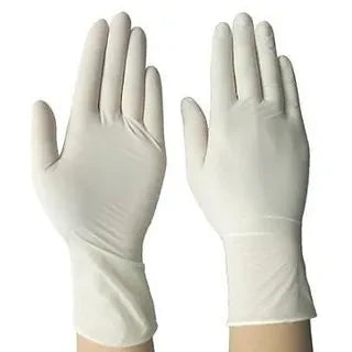 Latex Non sterile Surgical Powdered white Gloves