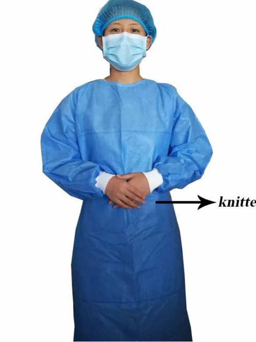 Disposable Gown Single-Use, Full Back, Fluid-Repellent PPE