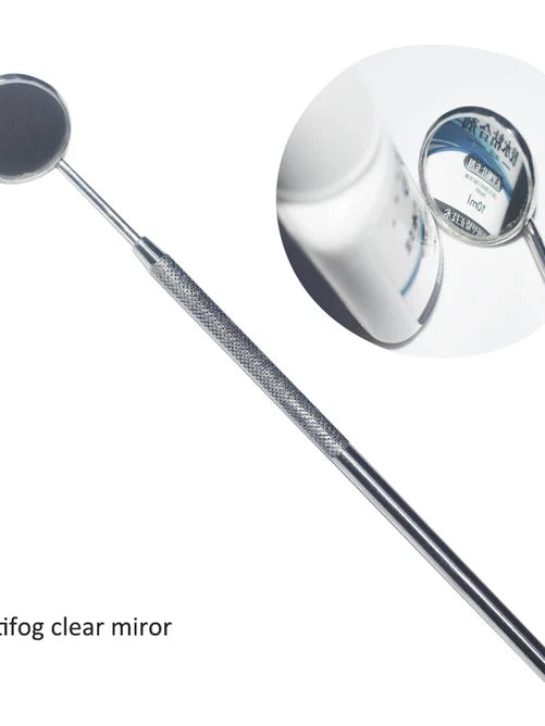 Stainless Steel Dental Mirror with Real Glass Pack of 2