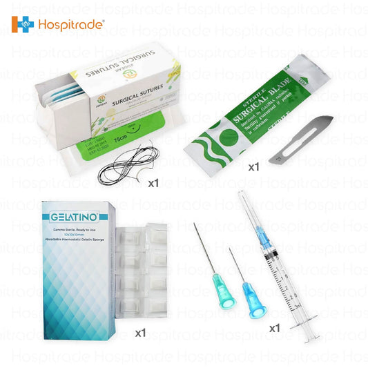 Oral Surgery & Extraction Kit – Sutures, Blades, Haemostatic Sponge & Irrigation | Save 9%
