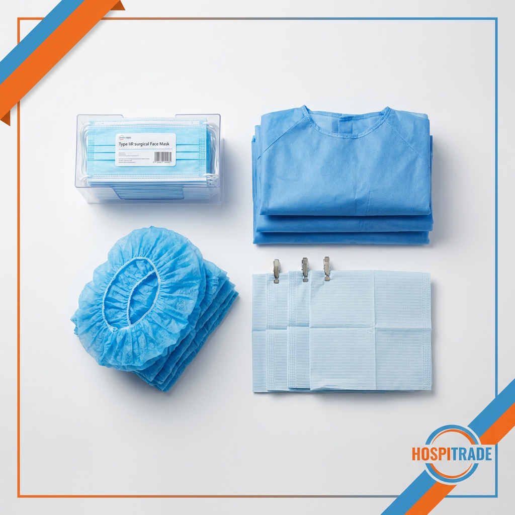 Hospitrade PPE Essentials Kit - flat lay
