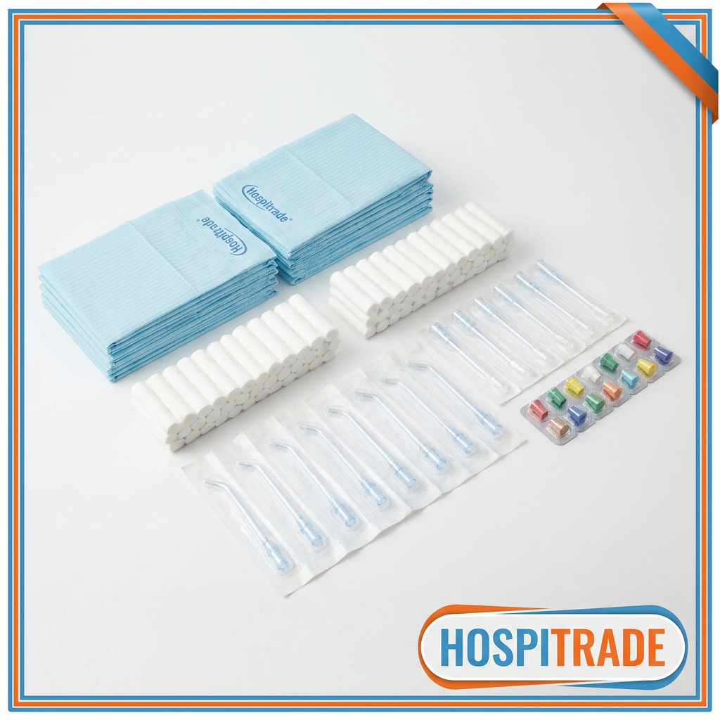 Hospitrade Chairside Daily Consumables Kit - flat lay