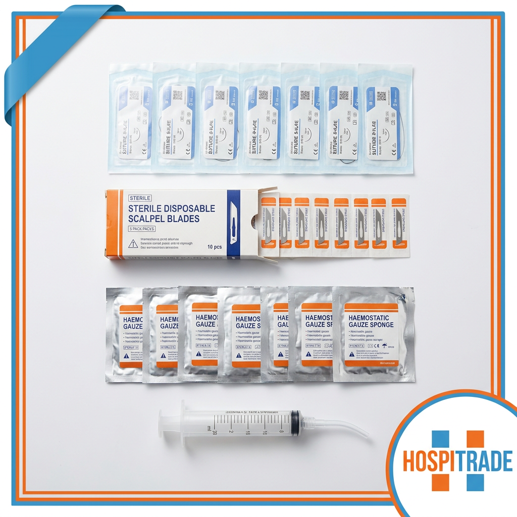 Hospitrade Oral Surgery & Extraction Kit - flat lay
